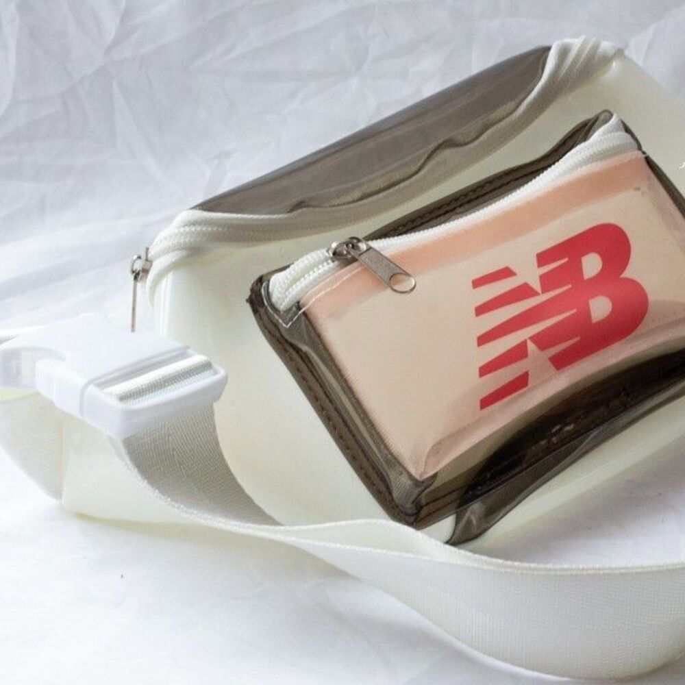 New Balance Clear Fanny Pack Waist Bag Organizer Zipper Pouch Running Sports